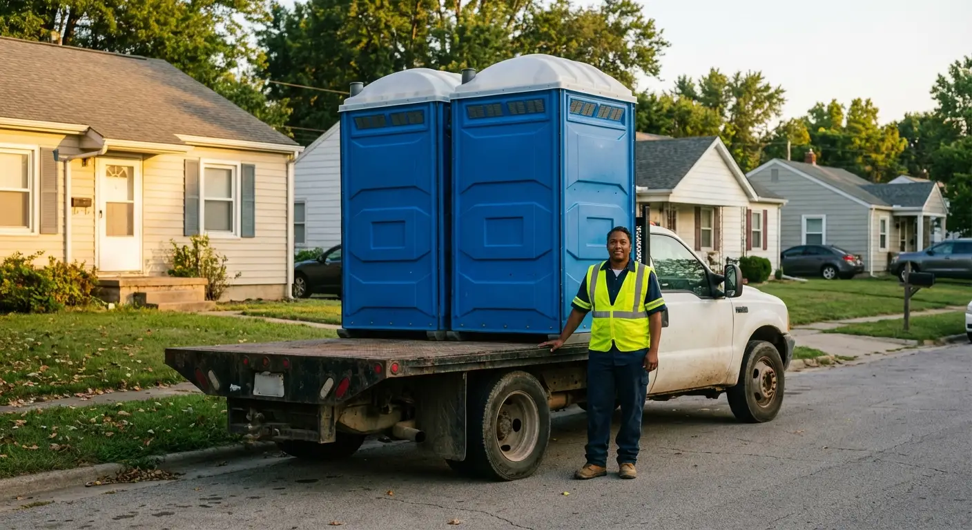 Richmond County Site Services founder with original service truck in Staten Island, NY