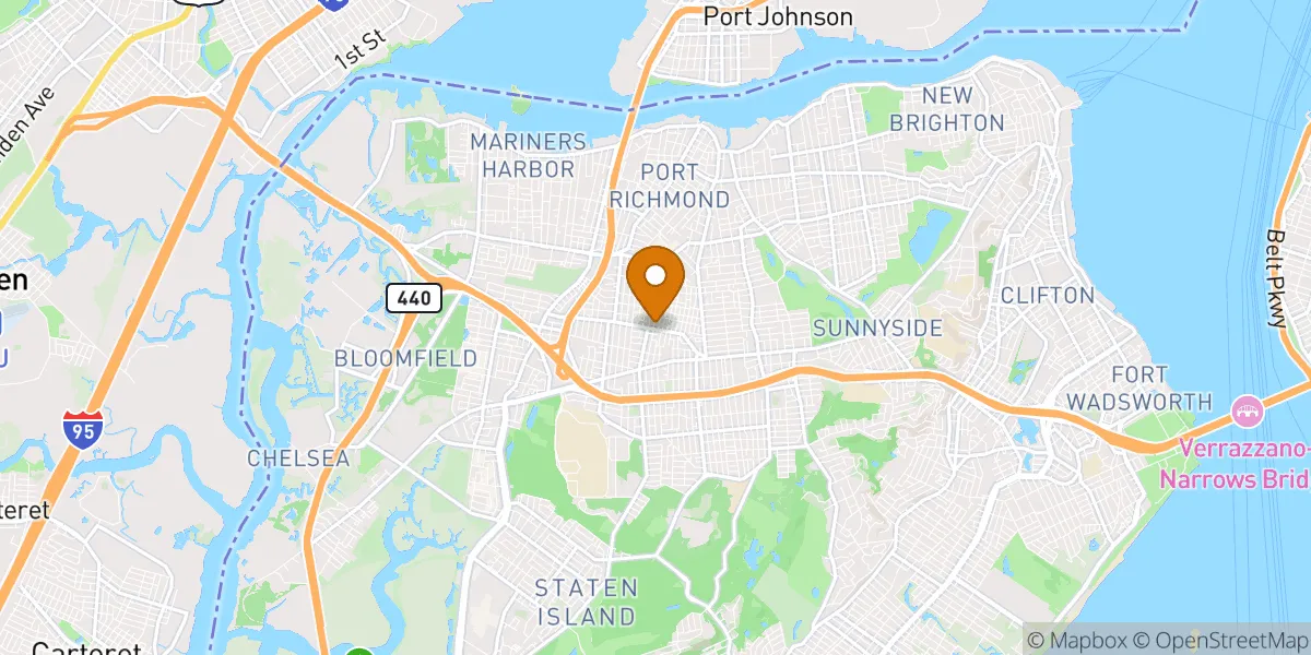  neighborhood map in Staten Island, NY