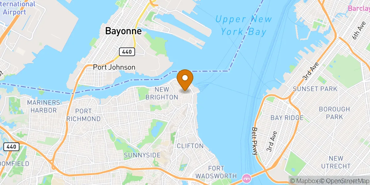 St. George neighborhood map in Staten Island, NY